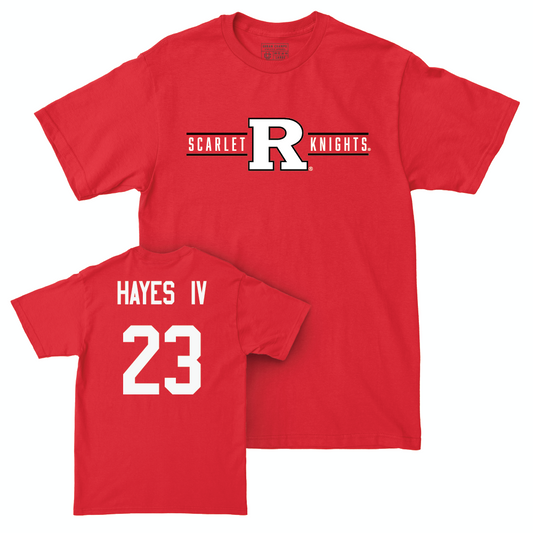 Red Men's Basketball Scarlet Knights Tee  - PJ Hayes IV